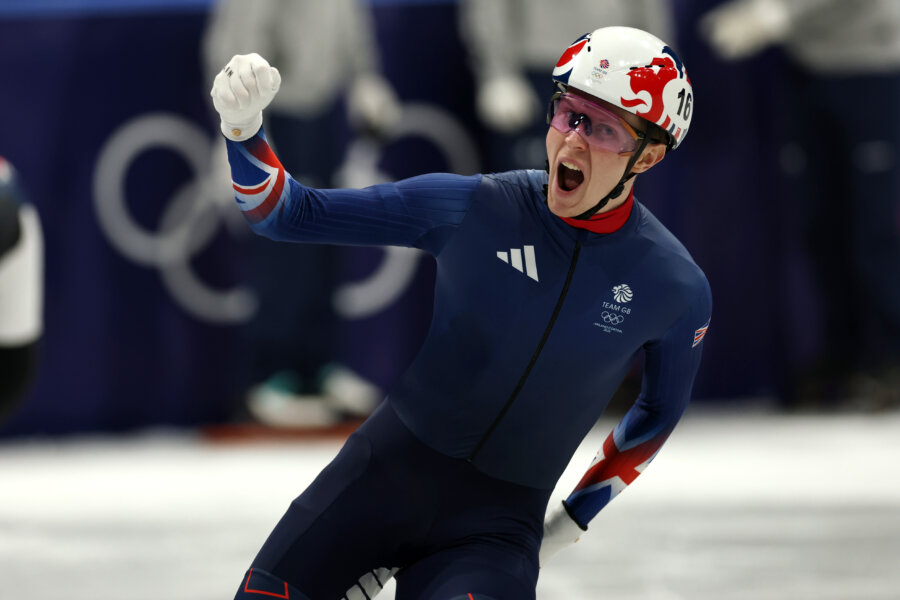 Niall Treacy at the Milano Ice Skating Arena during Milano Cortina 2026 Winter Olympics.