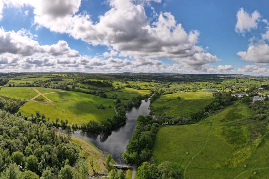 A bird eye view of the National Botanic Garden of Wales