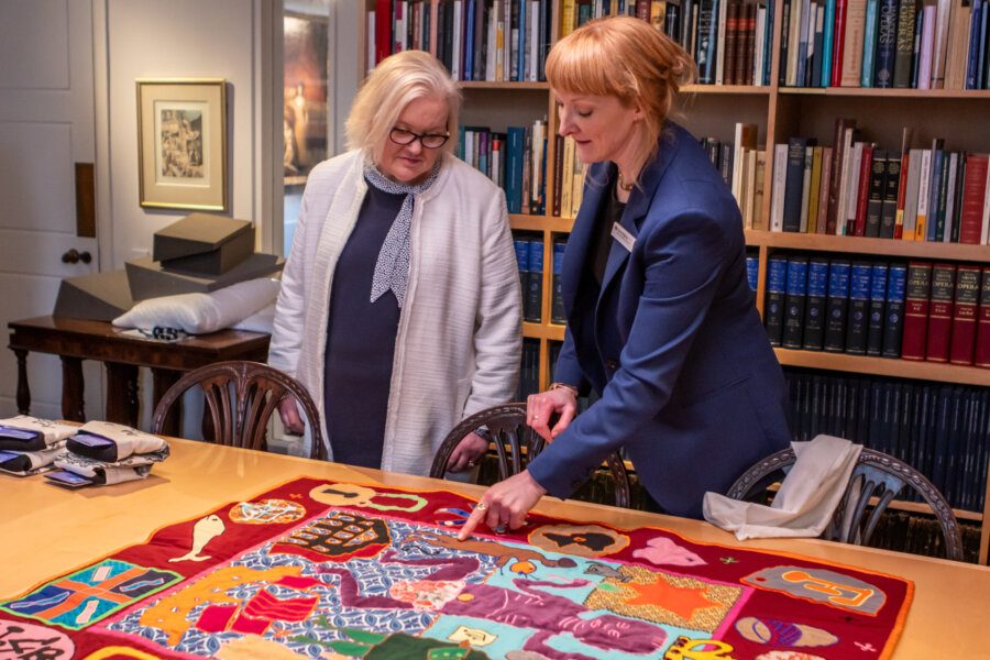 Museums, Heritage and Gambling Minister, Baroness Twycross with Foundling Museum CEO and Artist Director, Emma Ridgway