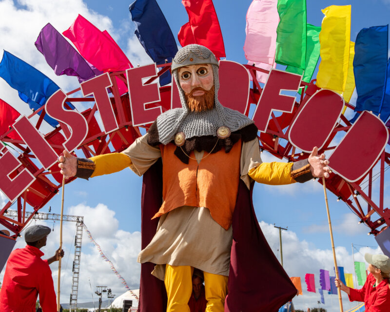 Lord Rhys puppet at Eisteddfod