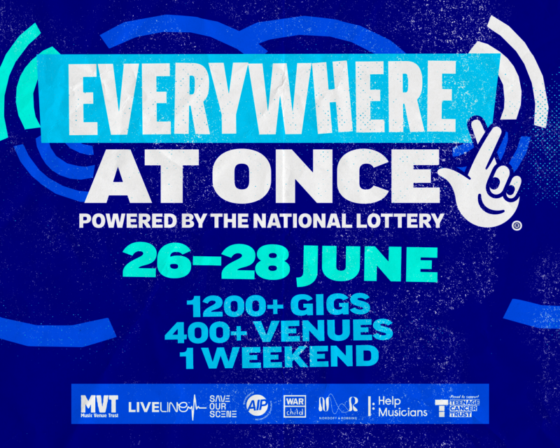 A poster promoting The National Lottery's Everywhere at Once festival.