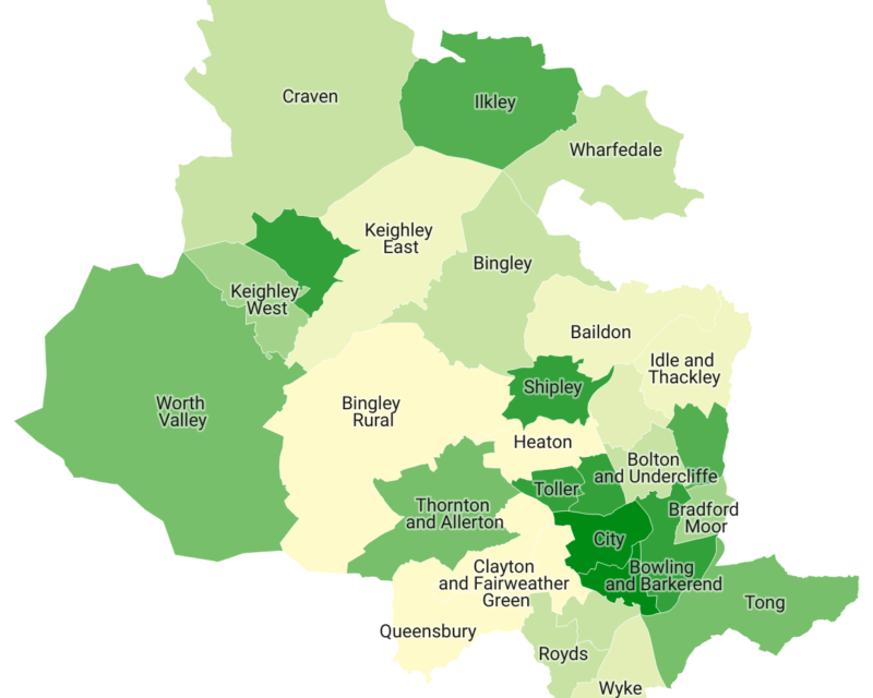 Map 30 years of National Lottery funding in Bradford's 30 wards
