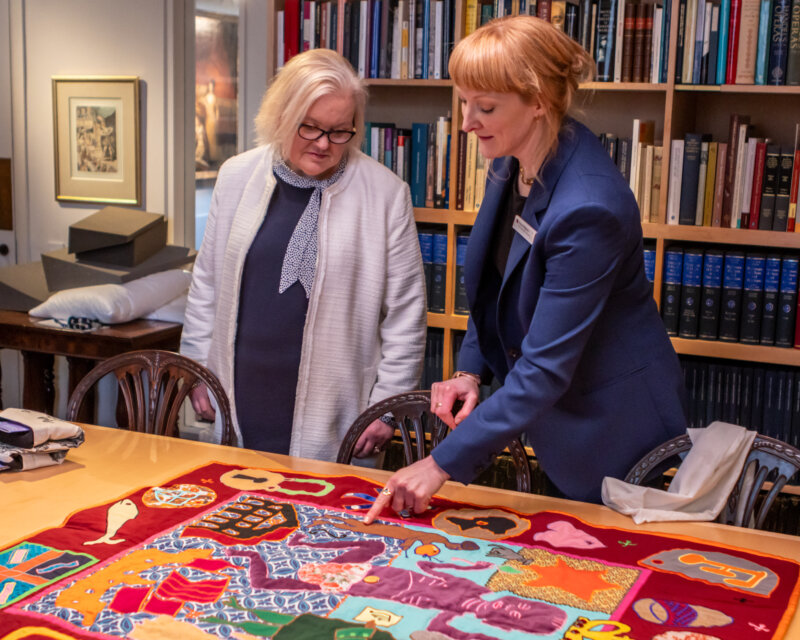 Museums, Heritage and Gambling Minister, Baroness Twycross with Foundling Museum CEO and Artist Director, Emma Ridgway