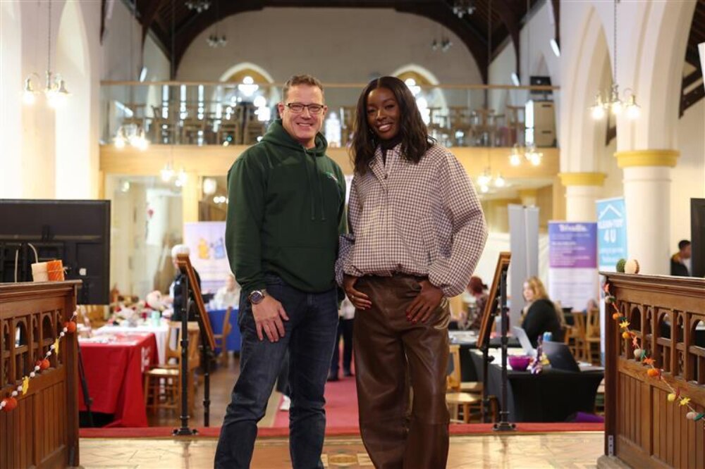 AJ Odudu at Taff-Ely foodbank
