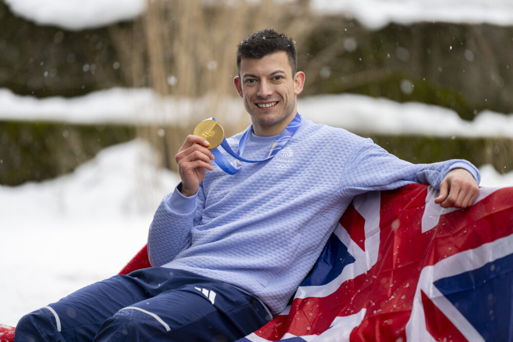 Matt Weston of Team GB during Milano Cortina 2026 Winter Olympics 2026.