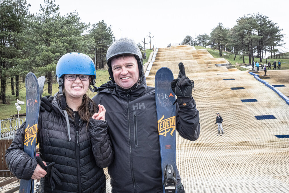 The Ice Cool Kids community gathers on the dry ski slope at Pembrey.