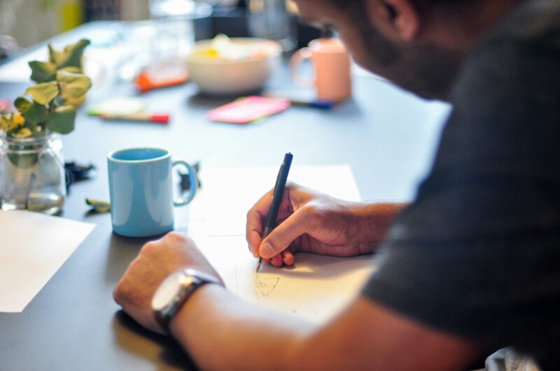 person writing