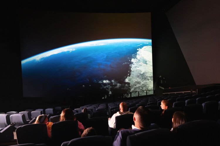 A film showing at the IMAX The Ronson Theatre at the Science Museum