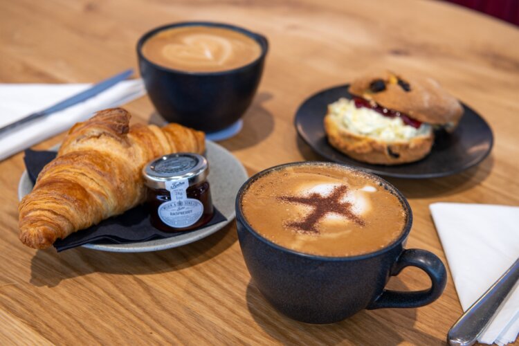 Coffee and cakes available from the Airfield Kitchen