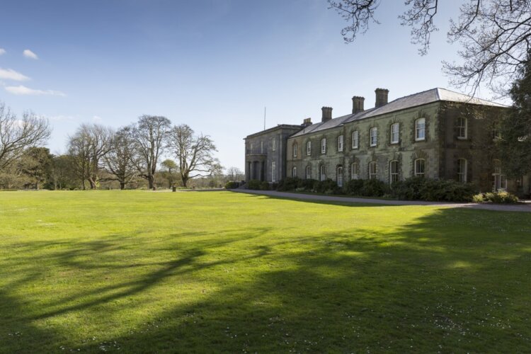 The south front of Arlington Court, Devon