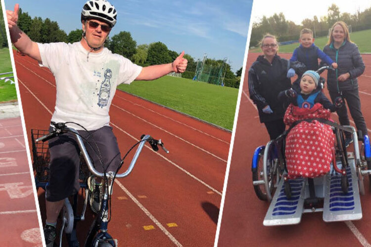 Cyclists enjoy a session at Solihull Wheels for All